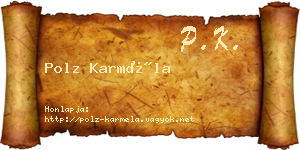 Polz Karméla névjegykártya